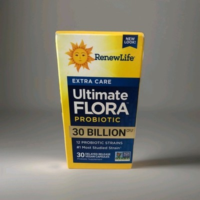 Brand New Renew Life Ultimate Flora Extra Care 30 BilCPU  30 capsules 3/27