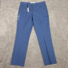 Express Pants Mens 32x32 Blue Photographer Slim Fit Straight Chinos Pockets Flex