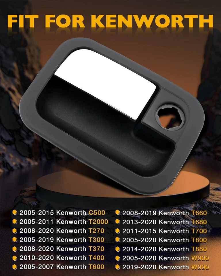 Exterior Door Handle Passenger Driver Side For 2005-2025 Kenworth C500 Peterbilt Foto 2 de 4