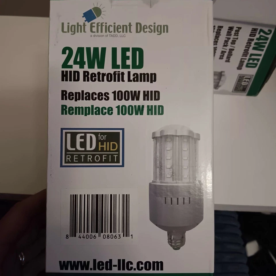 3 pack 24w LED HID Retro Fit Retrofit Replaces 100w 100 watt Hid Light post Bulb - Image 2 of 3