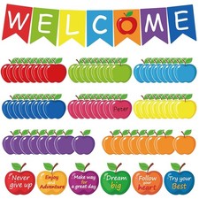 77 Pcs Bulletin Board Decorations, Back to School Welcome Banners,Motivationa...