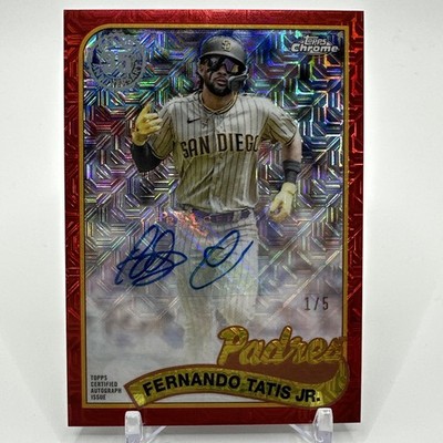 2024 Topps Chrome Series 2 Silver Pack Fernando Tatis Jr. 2T89C-35 Red Auto 1 /5
