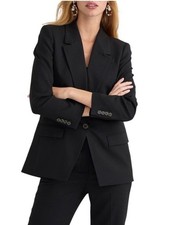 J. Crew Willa Blazer In Italian City Wool Blend Nova Fides In Black Size 10