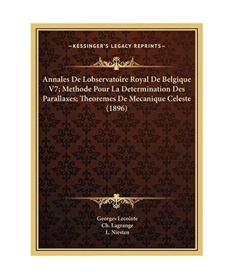 Annales de Lobservatoire Royal de Belgique V7; Methode Pour Annales de Lobservat