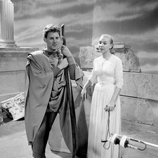 Jean Pierre Aumont Sylvia Monfort in a scene of The Infernal machi- Old Photo