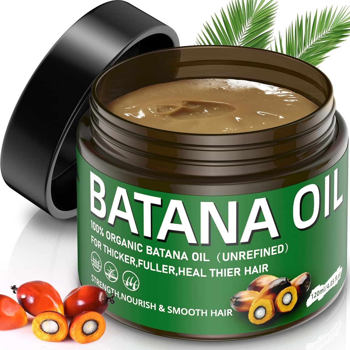 100% Pure Raw Batana Oil For Hair Growth - 5.3 Fl Oz, Dr. Sebi Approved, Unscented