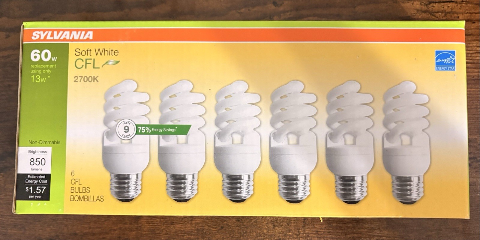 Uses 23 Watts/ 6 Bulbs