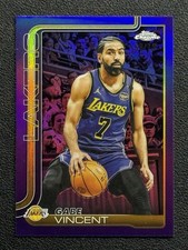 2025-26 Topps Chrome Gabe Vincent #119 Purple Refractor 59 /75 - Lakers