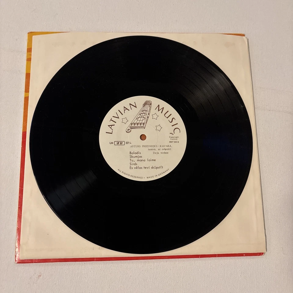 Arturs Priednieks-Ka - Tu Mana Saule - Record 10 дюймов - V12170z EX/EX - Изображение 4 из 4