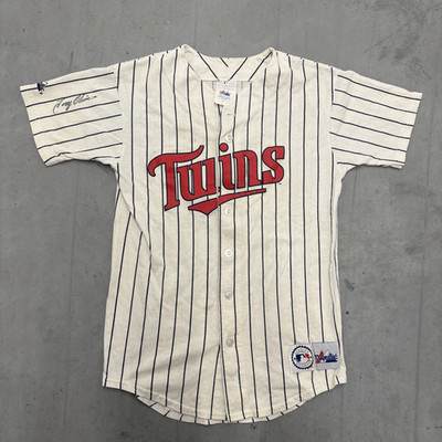Vintage 90s RARE SIGNED Tony Oliva Twins MLB Minnesota Twins Baseball Jersey