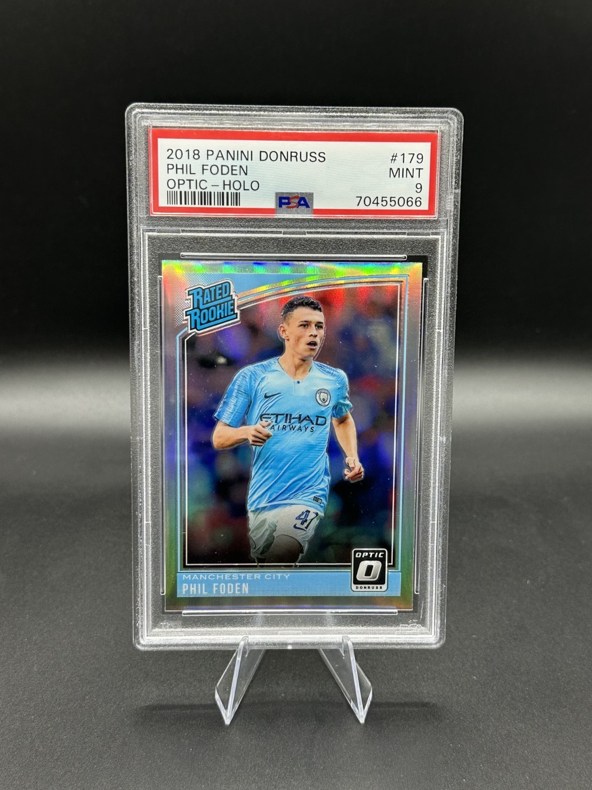 2018-19 Panini Donruss - Rated Rookie Phil Foden #179 Optic Holo Prizm (RC)