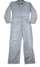 VTG Sanforized Prentice Zipper Railroad Conductor Striped Coveralls Suit 40 Long