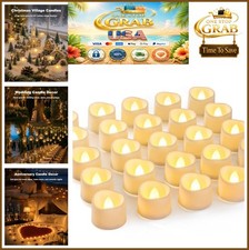 Flameless Tea Light Candles 72 Pack Warm White Flickering LED Battery Operated