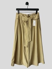 NWT Vince Belted Palazzo Culotte Khaki Wide Leg Pant Maiz Sz 4