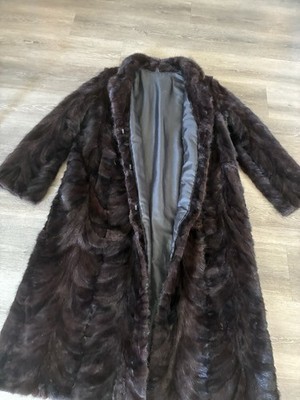 Women s Black Sable Fur Coat Size L Excellent Condition 3/4 Length From Rich s