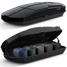 26 ft Heavy Duty ABS Vehicle Roof Top Storage Box Cargo Luggage Carrier 2 Locks