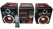 Vtg Curtis RCD 544 AM/FM CD Shelf Stereo System Speakers Remote - AS-IS / REPAIR