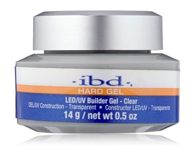 IBD Hard Gel LED/UV Builder Gel - Clear - Smooth Self Leveling Formula 0.5 oz