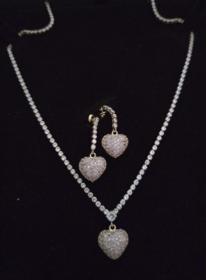 Set De Cadena Con Dije Y Aretes, Oro Laminado Exelente Calidad, Uso Diario 