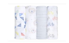 Aden Anais - Leader of the Pack Cotton 4-Pack Swaddle Blankets