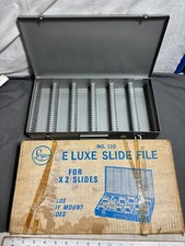 LOGAN De Luxe SLIDE FILE metal tray storage 110 300 paper 150 glass 2x2