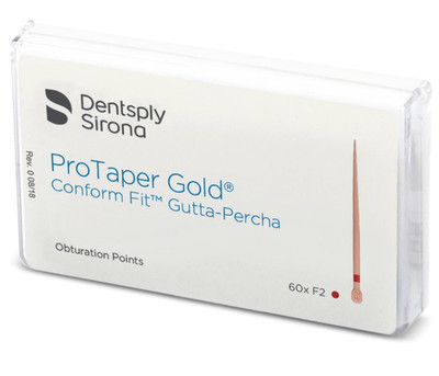 Dentsply F000F2 ProTaper Gold Conform Gutta Percha Points F2 60/Pk ORIGNIAL