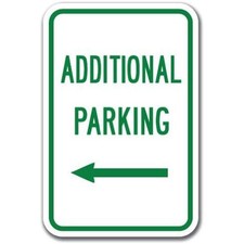 Parking Left Arrow Sign Aluminum Sign 8x12 Durable Outdoor Metal