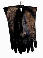 Vintage Black Kidskin Unlined Leather Gloves See Photos For Size 2Nd Skin Soft