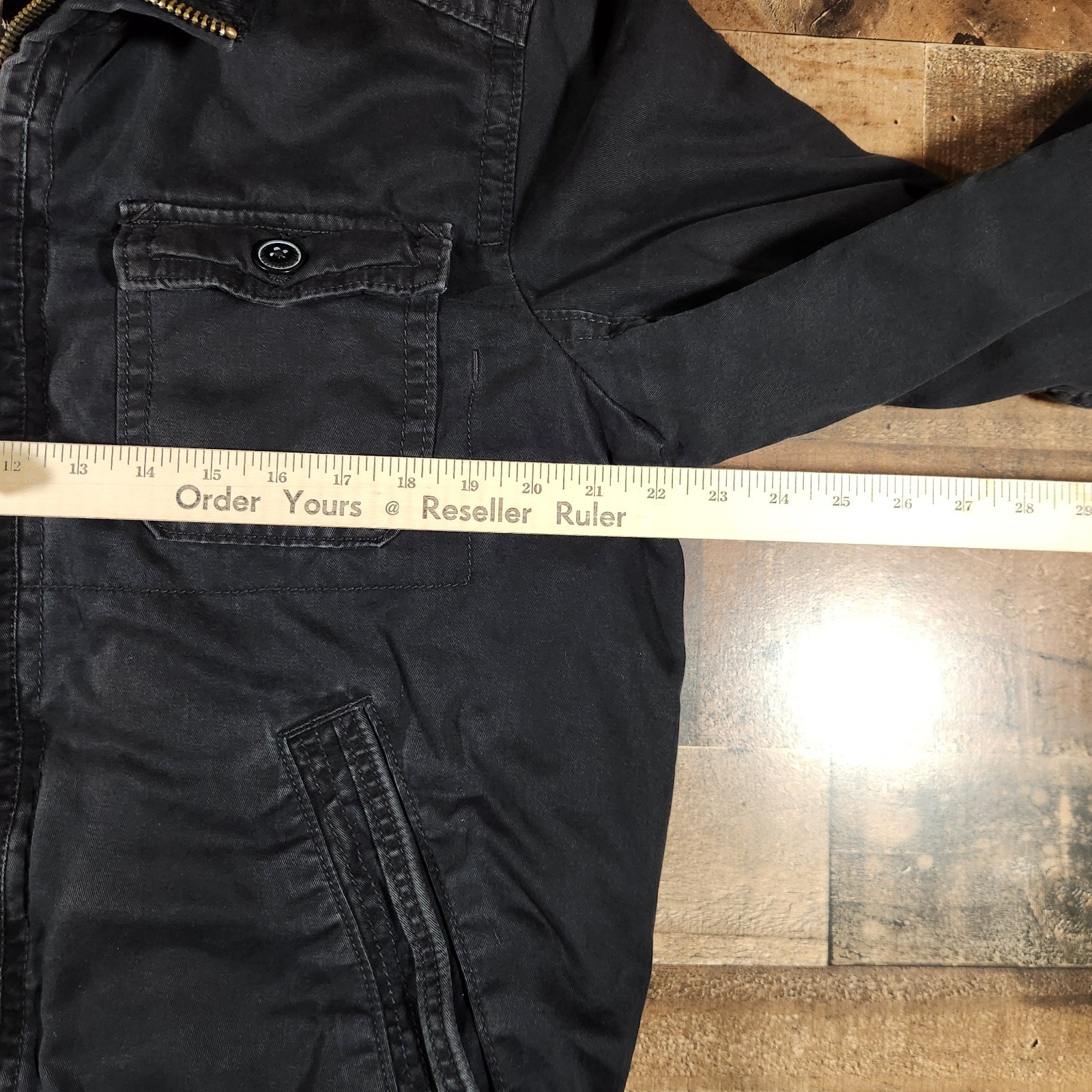 American Eagle Jacket Men Medium Black Flannel Li… - image 8