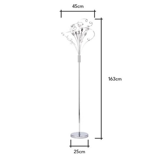 BHS Lila Chrome Floor Lamp - Picture 6 of 6