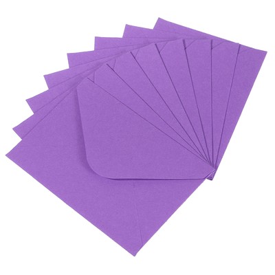 100pcs card Envelopes 10x7cm Mini Envelopes Small Envelopes Purple