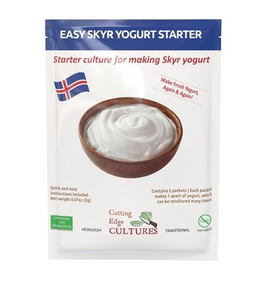 Easy Skyr Yogurt Starter by Cutting Edge Cultures Creamy, 0.0705 Ounce 