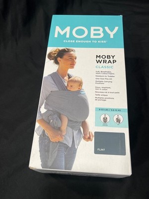 Brand new Moby Wrap Classic color Flint Baby Carrier