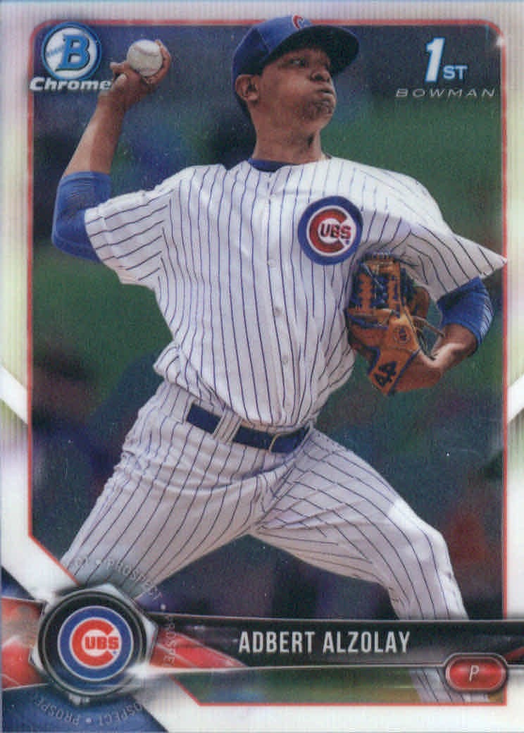 2018 Bowman Chrome Prospects Baseball Card #BCP145 Adbert Alzolay