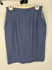 NWT Vintage Patchington Blue Woven Tweed Pencil Skirt Sz 10 Made in USA