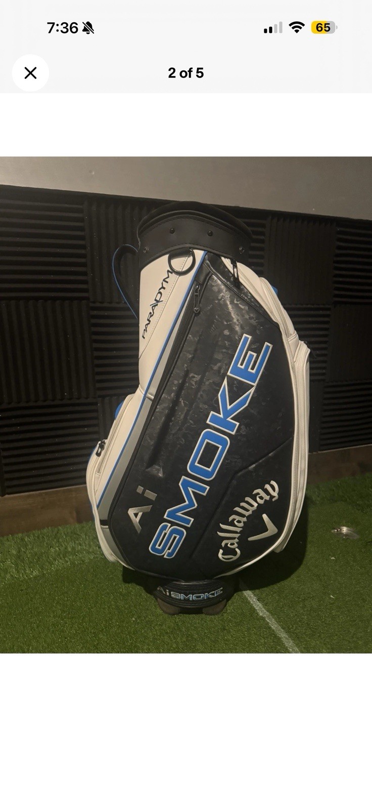 Callaway Ai Smoke Staff Golf Bag Black White Blue Carry Handle