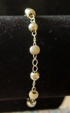 925 Italian Silver Dainty Ball Bracelet