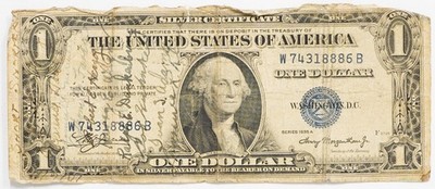 1935 A $1 Silver Certificate Short Snorter