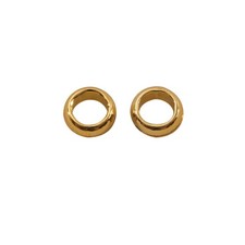 2 NEW LEGO Minifigure, Utensil Ring 1 x 1 Chrome Gold