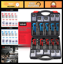 320-piece Helicoil Thread Repair Kit - Metric Sae Inserts Drill Bits Taps Fo 320-piece Helicoil Thread Repair Kit - Metric Sae Inserts Drill Bits Taps Fo