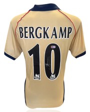 DENNIS BERGKAMP SIGNED ARSENAL FC 2001/02 AWAY SHIRT (ACG WITNESS AG46506)