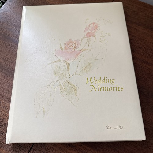 Vintage Wedding Album 1977 Photo Memory Memento Gift Floral Prop Granny Cottage