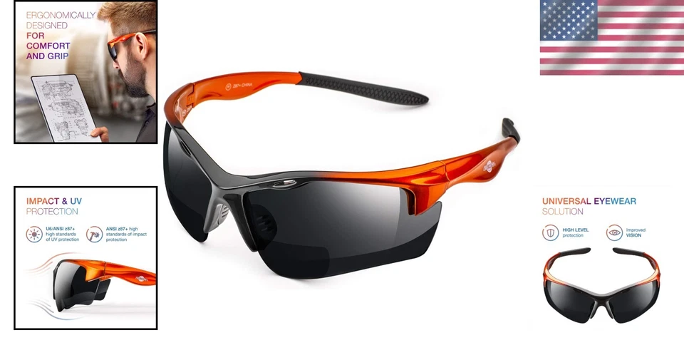 Gafas de seguridad Rebel con lector, ANSI z87+ Foto 2 de 4