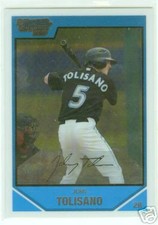 John Tolisano Cincinnati Reds 2007 1st Bowman Chrome Card