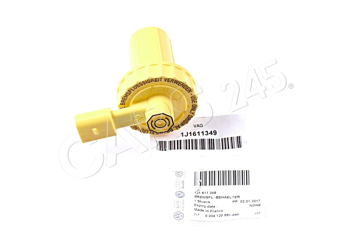 Genuine VW Golf Beetle Jetta Audi A3 Brake Fluid Reservoir Cap Yellow