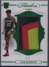 2019-20 Panini Flawless - Patch GREEN Cam Reddish 5/5 RC ROOKIE