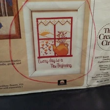 Vintage 1987 Creative Circle Needlework Kit New Beginning 1678 NIP Sealed Unused