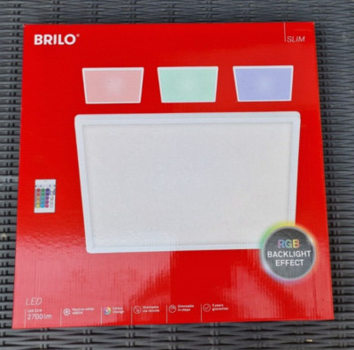 NEU !! BRILO LED Panel Slim weiß 42 x 42 x 2,8 mit RGB-Farbwechsel ! Deckenlampe