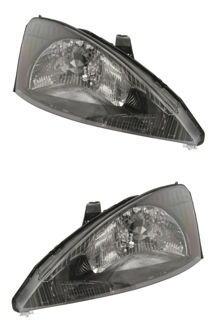 Optiques avant gauche droit Ford Focus noir à réglage électrique pour rouler en toute sécurité