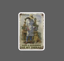 Dogs and Gardening Sticker Waterproof NEW